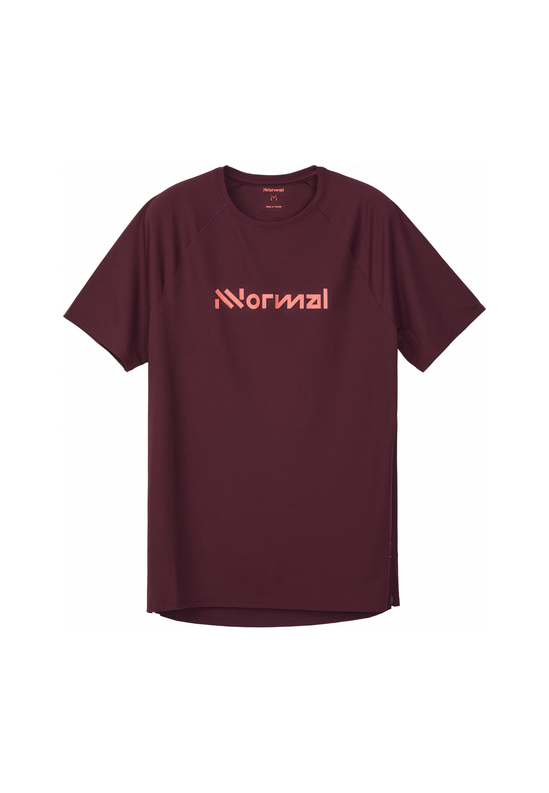 Camiseta de running de hombre de manga corta NNormal - Borgoña Borgoña-1