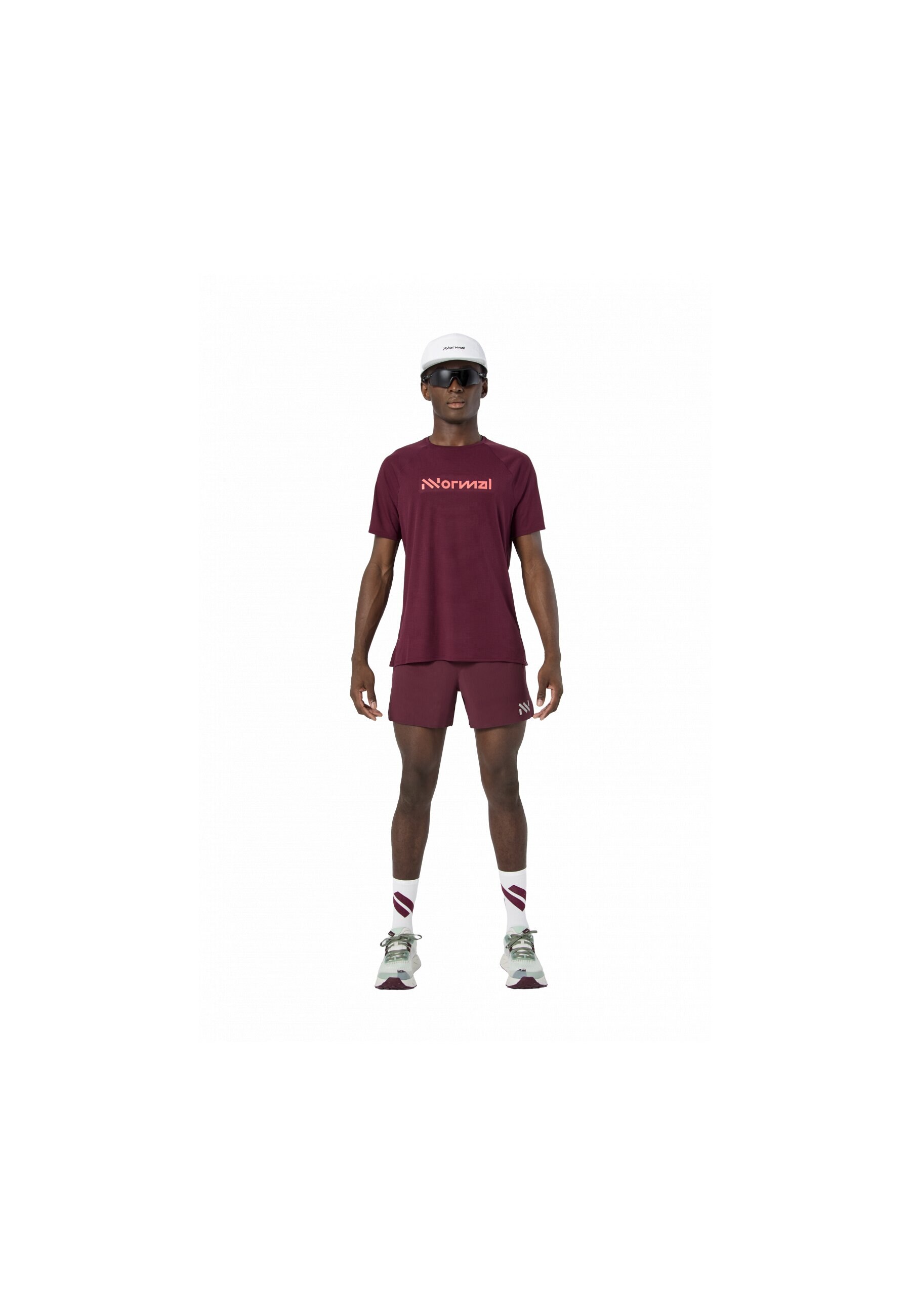 Camiseta de running de hombre de manga corta NNormal - Borgoña Borgoña-3