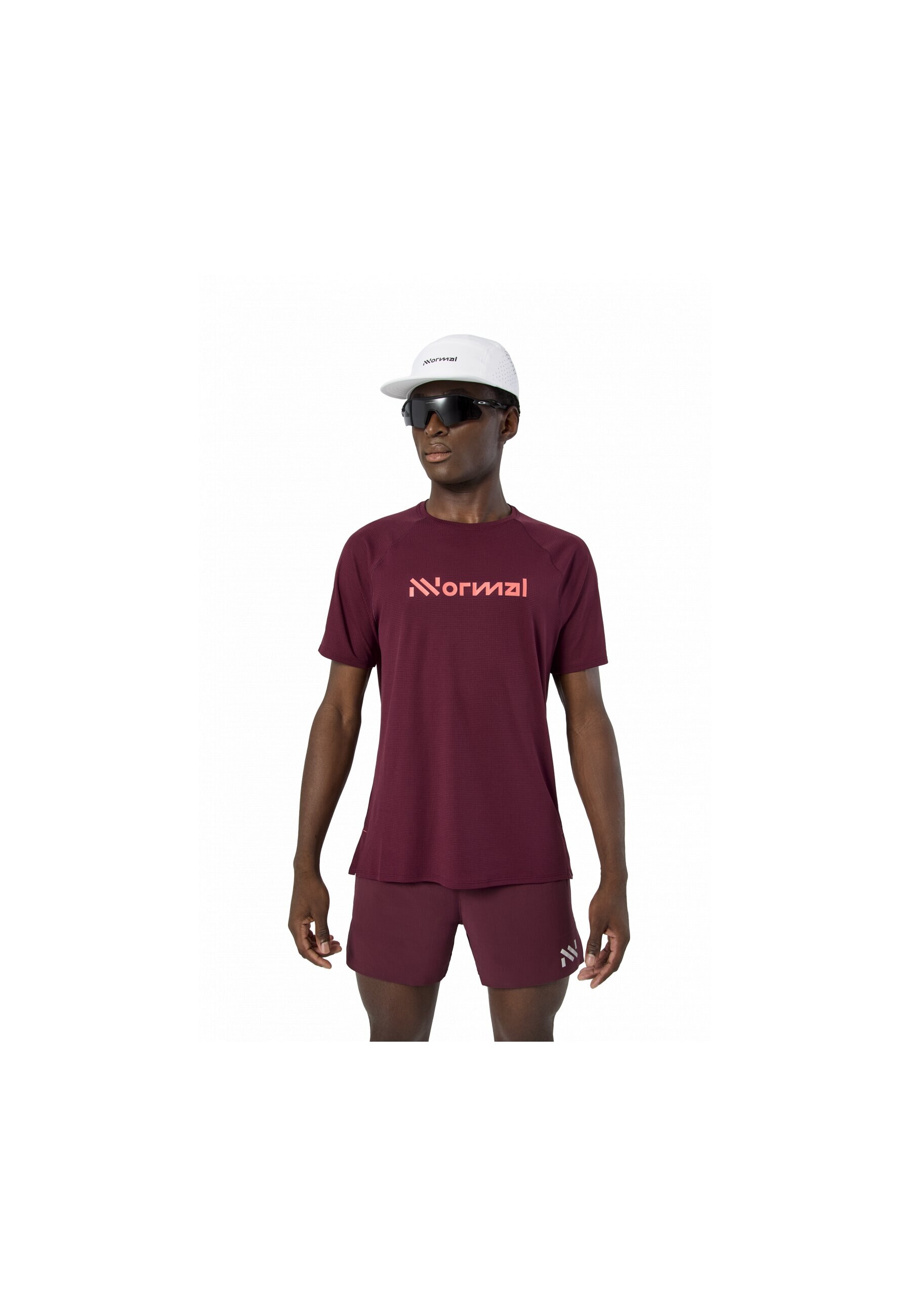 Camiseta de running de hombre de manga corta NNormal - Borgoña Borgoña-4