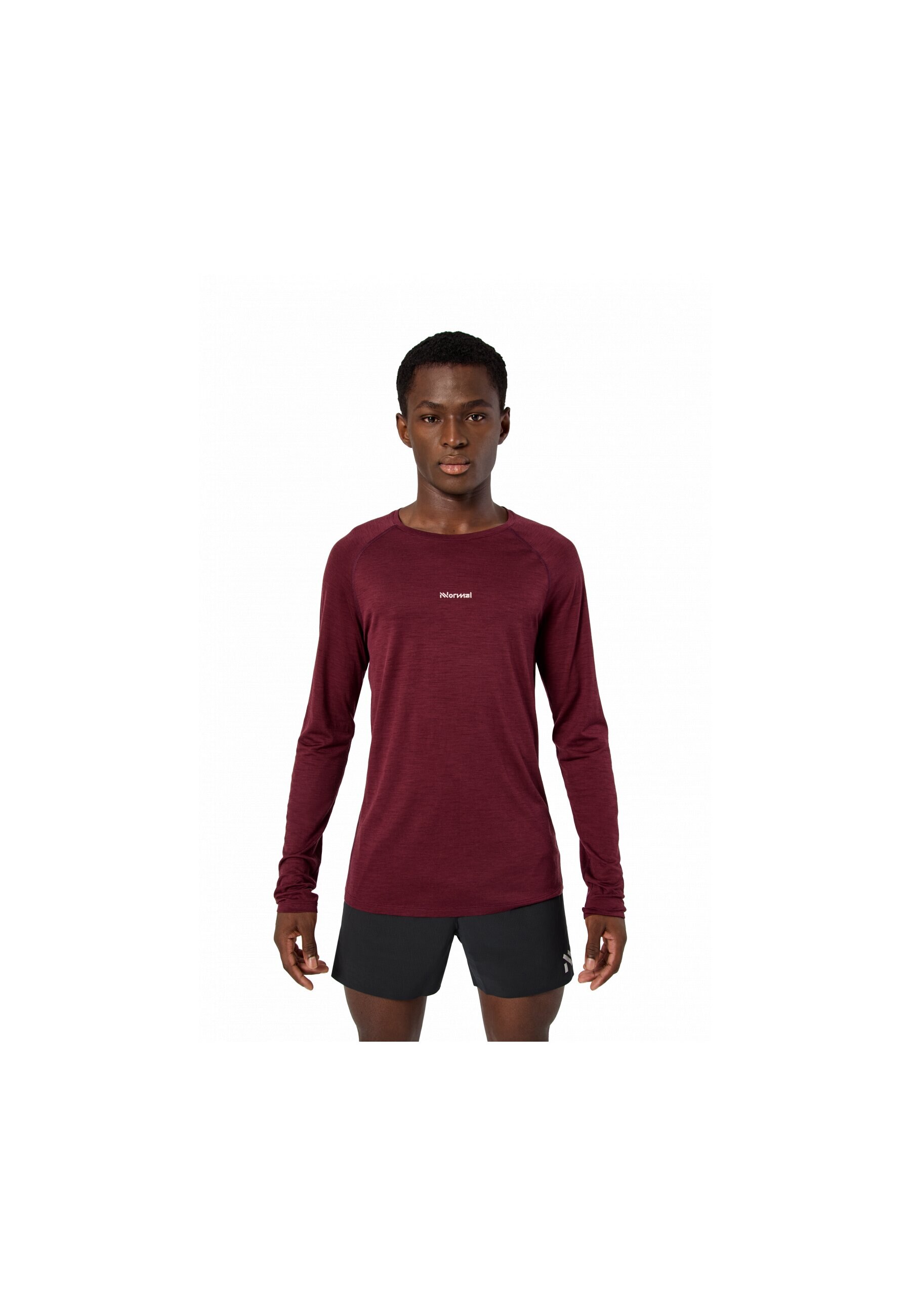 Camiseta de manga larga de hombre NNormal - Borgoña Borgoña-4