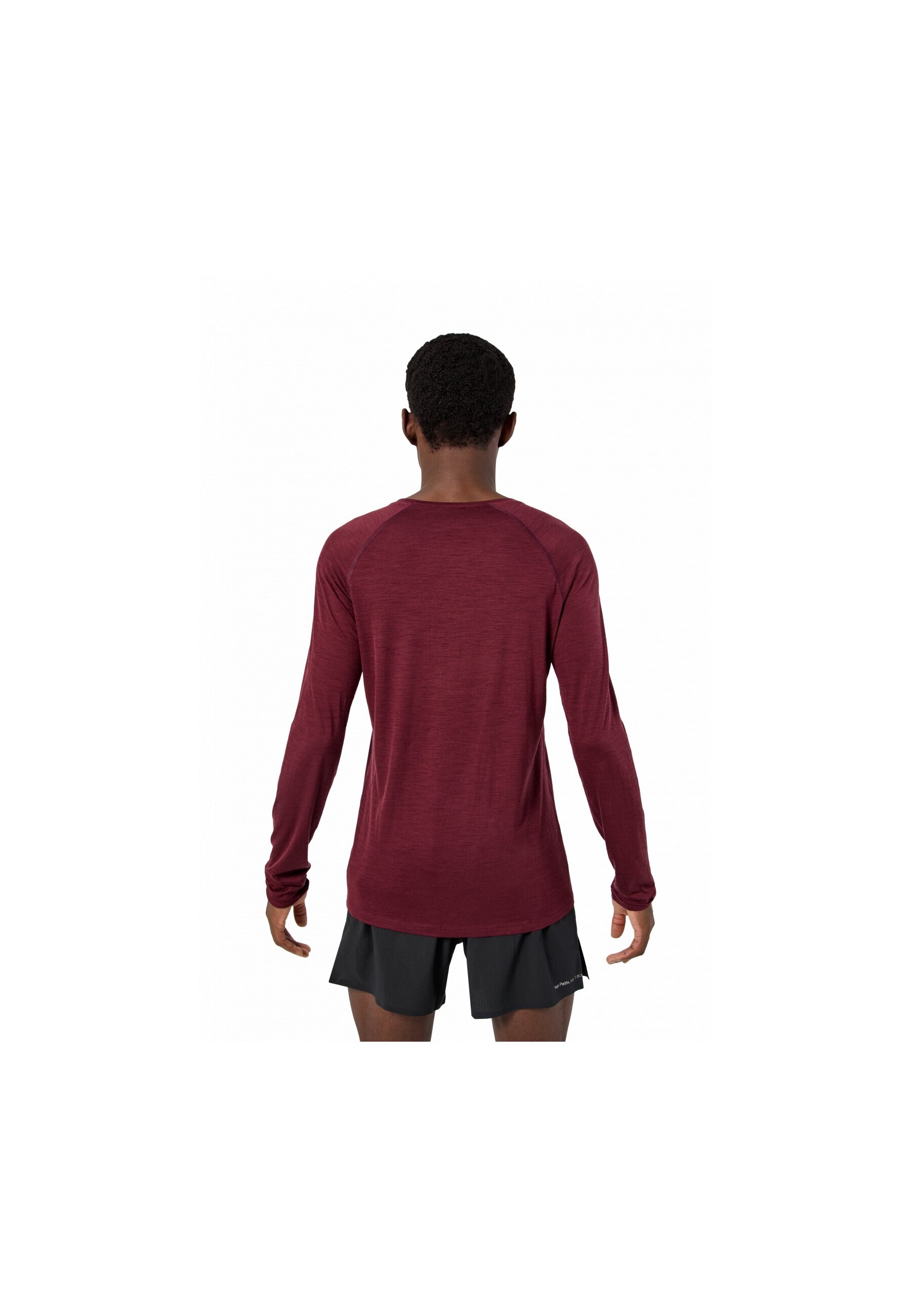 Camiseta de manga larga de hombre NNormal - Borgoña Borgoña-5
