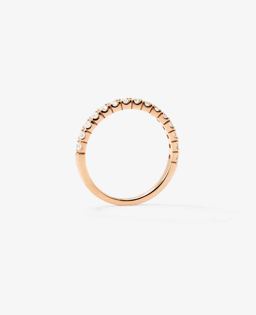 Imagen 5 de Anillo de oro rosa de 18k con 15 diamantes en talla brillante con un total de 0,3 cts - SUAREZ - Blanco Blanco