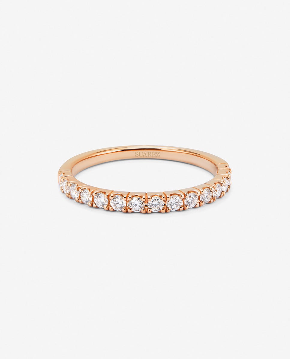 Imagen 2 de Pendientes aro liso pequeño de oro amarillo de 18k con diamante - SUAREZ - Blanco Blanco