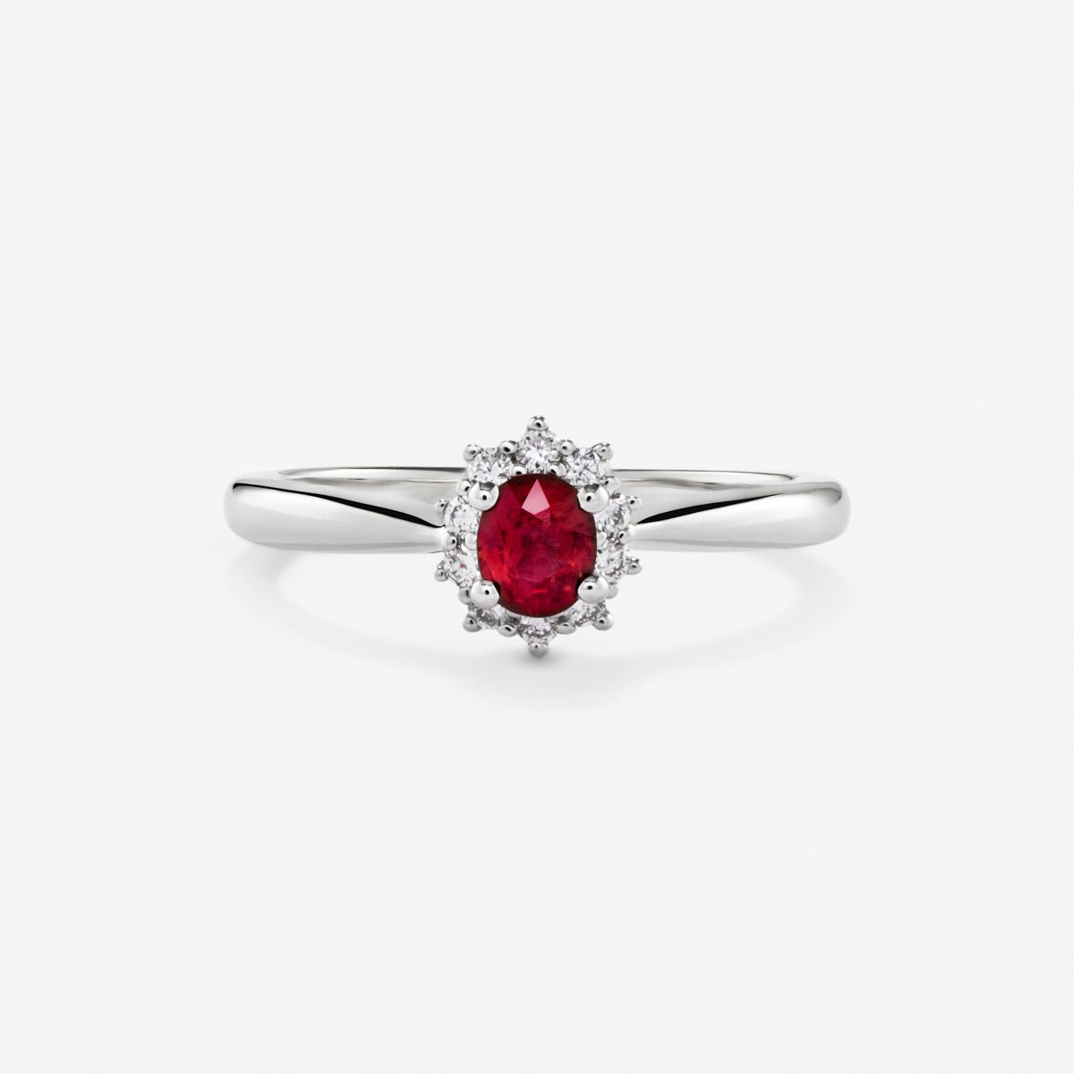 Anillo de oro de 18K con rubí - SUAREZ - Blanco Blanco-2