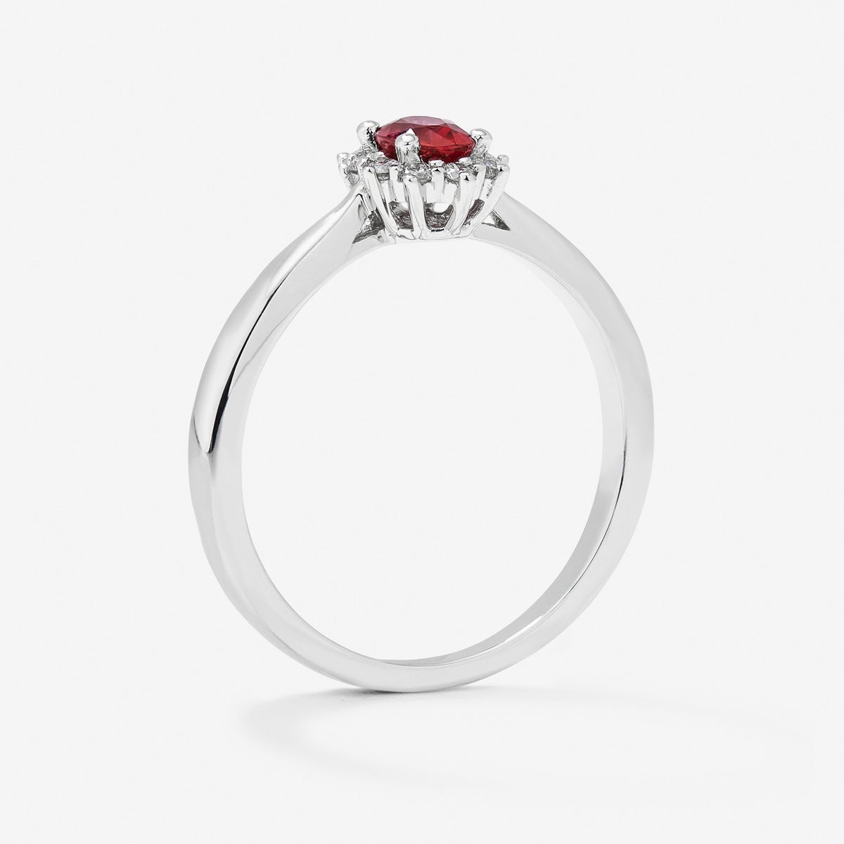 Anillo de oro de 18K con rubí - SUAREZ - Blanco Blanco-3