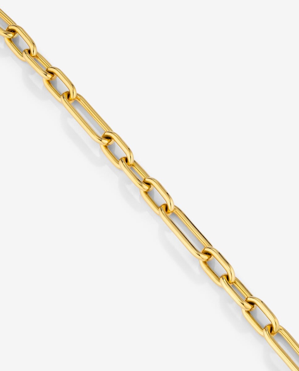 Imagen 3 de Pendientes largos de eslabones forza de oro amarillo de 18k - SUAREZ - Amarillo Amarillo