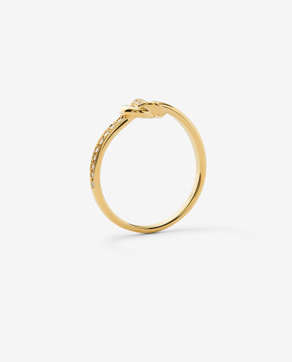 Anillo de oro con diamantes blancos Blanco-5