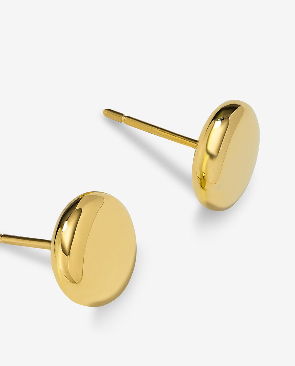 Imagen 2 de Pendientes de botón de oro amarillo de 18k de 10mm - SUAREZ - Oro Oro