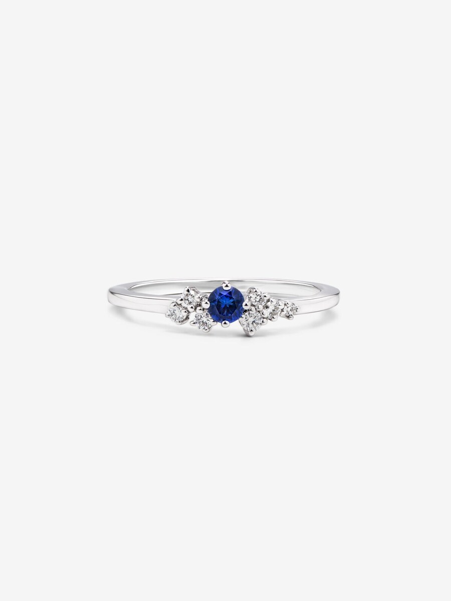 Anillo Con Zafiro Y Diamantes – Oscar Roldán Joyería Y Taller