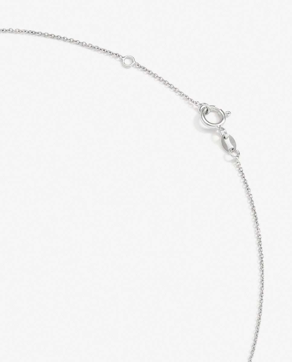 Colgante de oro blanco de 18k con zafiro azul - SUAREZ - Blanco / Azul Blanco / Azul-3