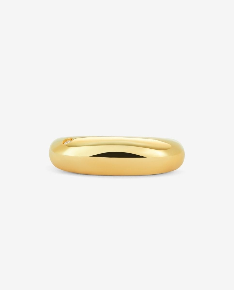Imagen 3 de Anillo de oro amarillo de 18k con diamante en talla brillante de 0,01 cts - SUAREZ - Blanco Blanco