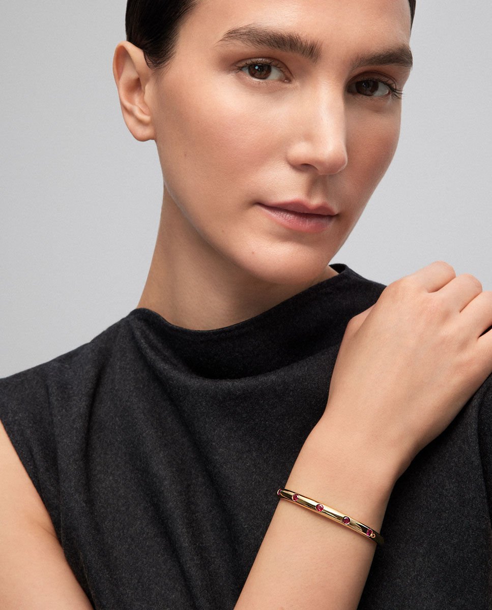 Pulsera de oro 18K con rubíes - SUAREZ - Rojo Rojo-2