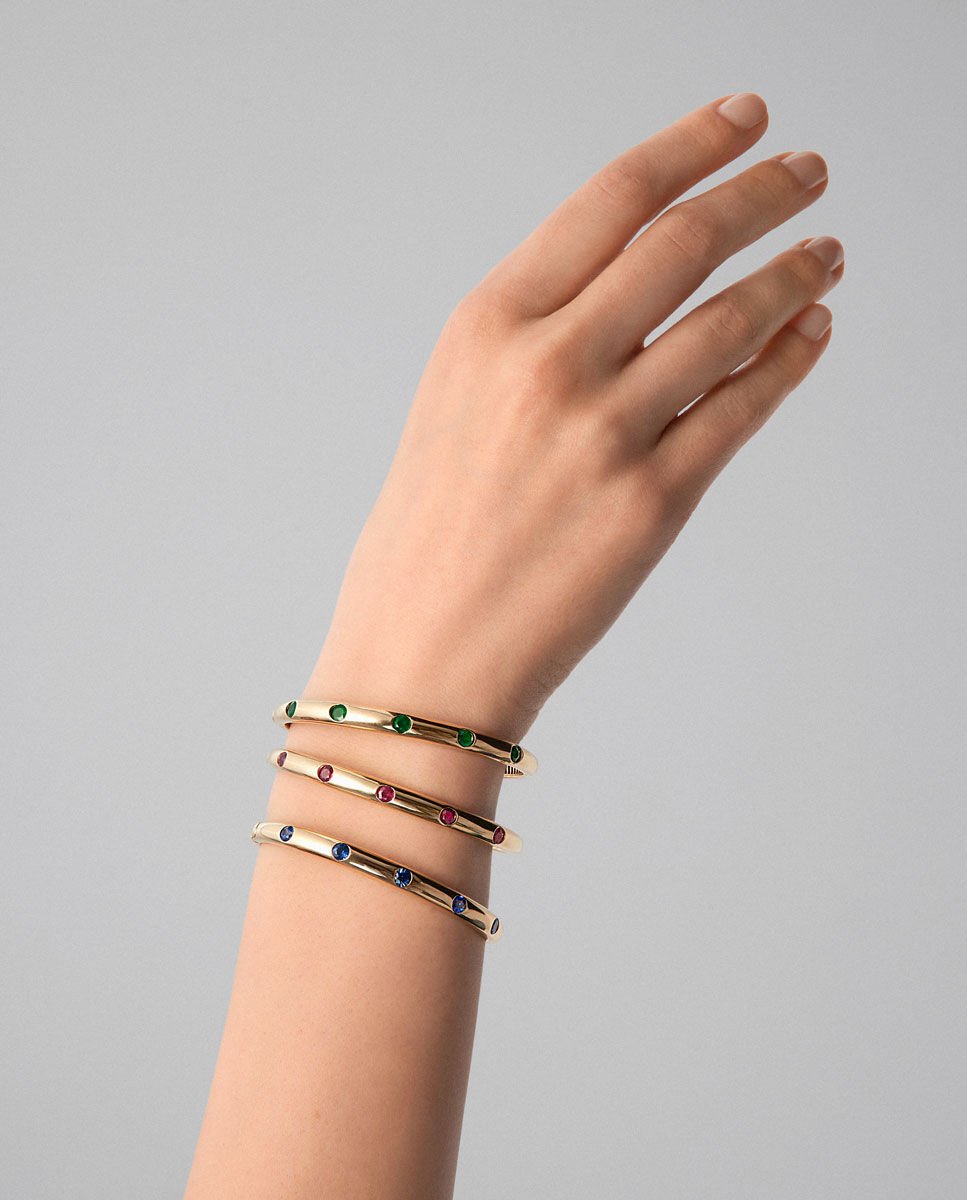 Pulsera de oro 18K con rubíes - SUAREZ - Rojo Rojo-6