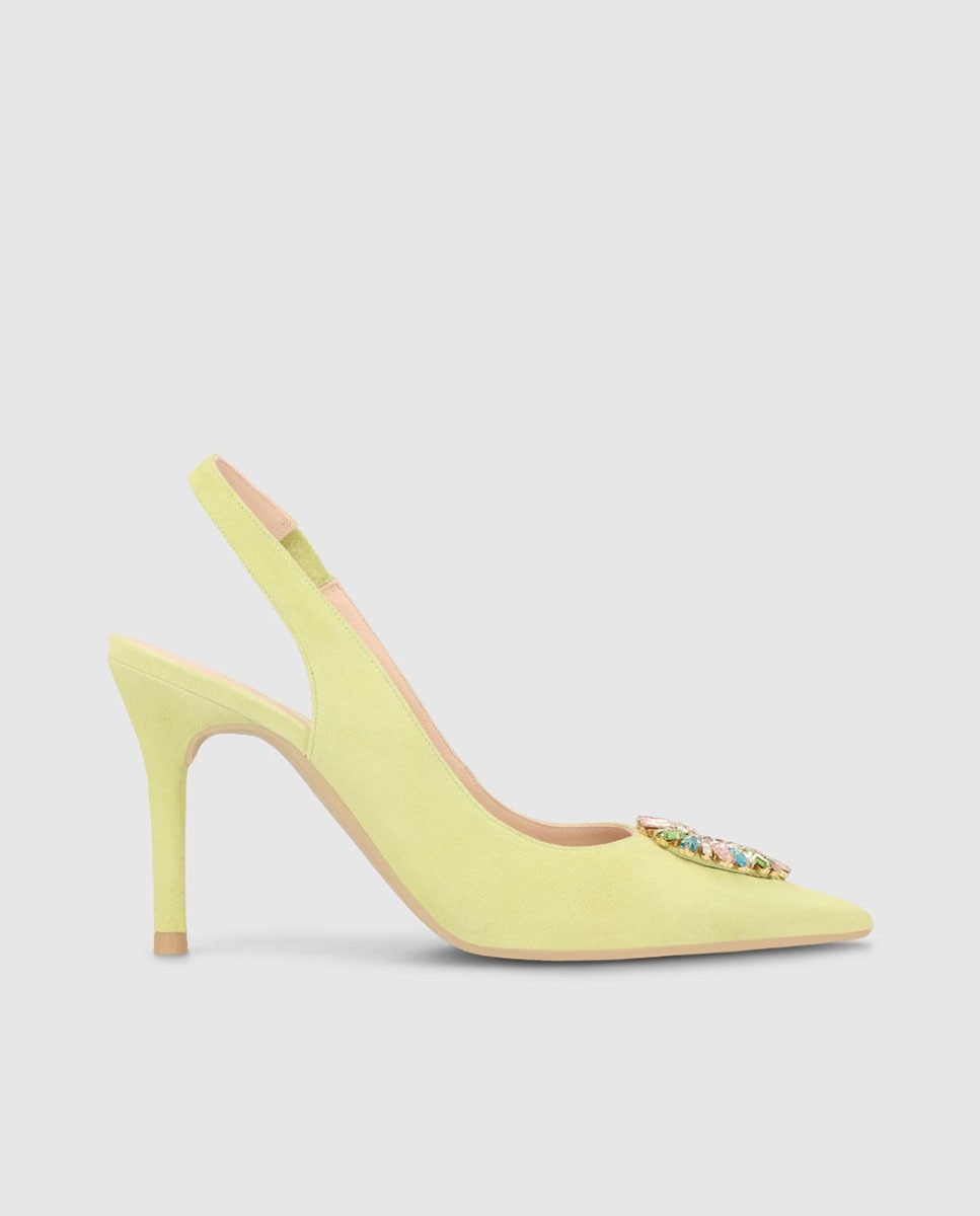 Mules Lodi Bakar-2 Para Mujer Charol Negro Con Tachas, Tacón