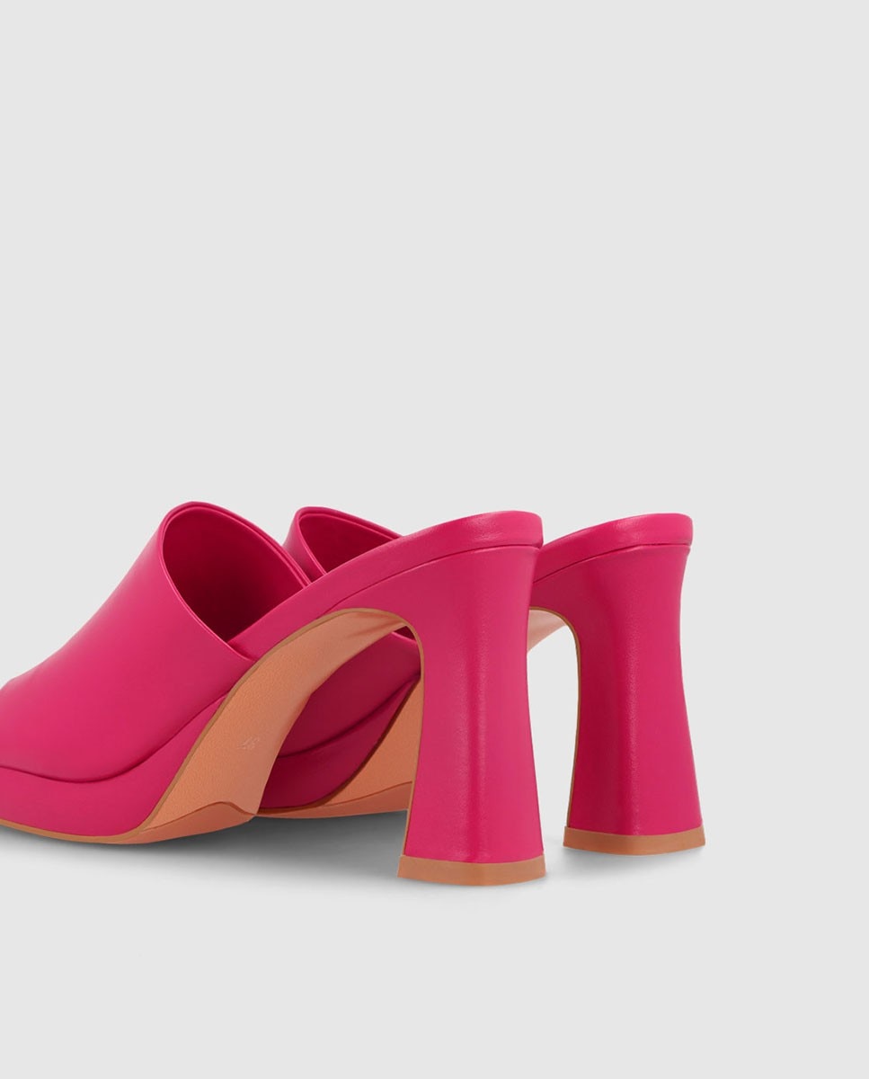 Sandalias de tacón de mujer en piel color - Lodi - Fucsia Fucsia-3