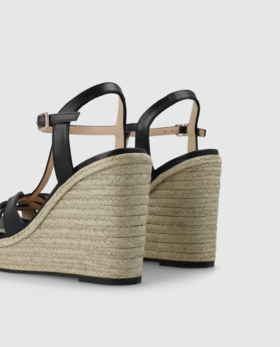 Sandalias de plataforma de mujer en piel - Lodi - Negro Negro-2
