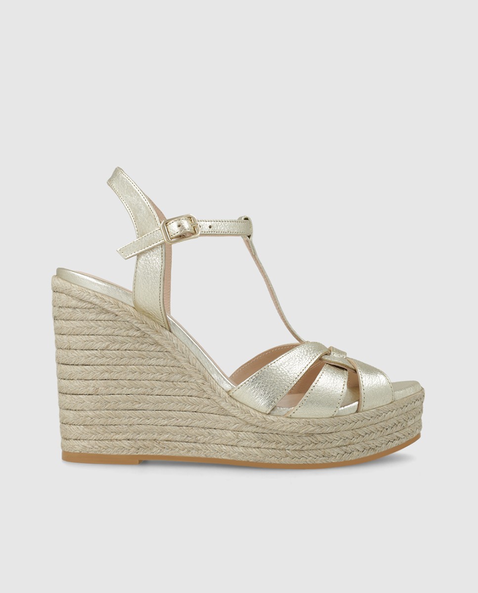 Sandalias de plataforma de mujer en piel metalizada - Lodi - Scala Scala-1