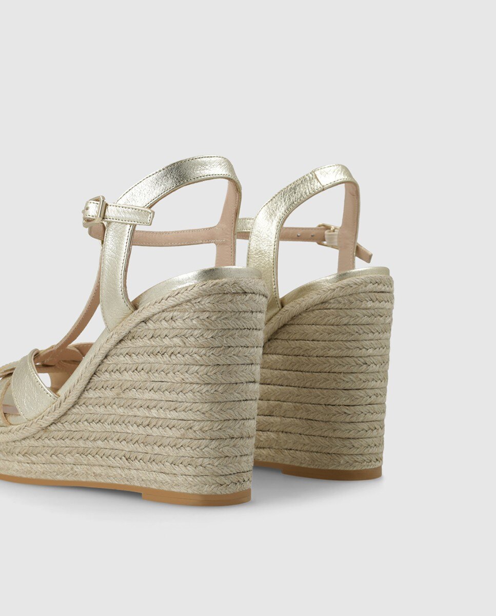 Sandalias de plataforma de mujer en piel metalizada - Lodi - Scala Scala-2