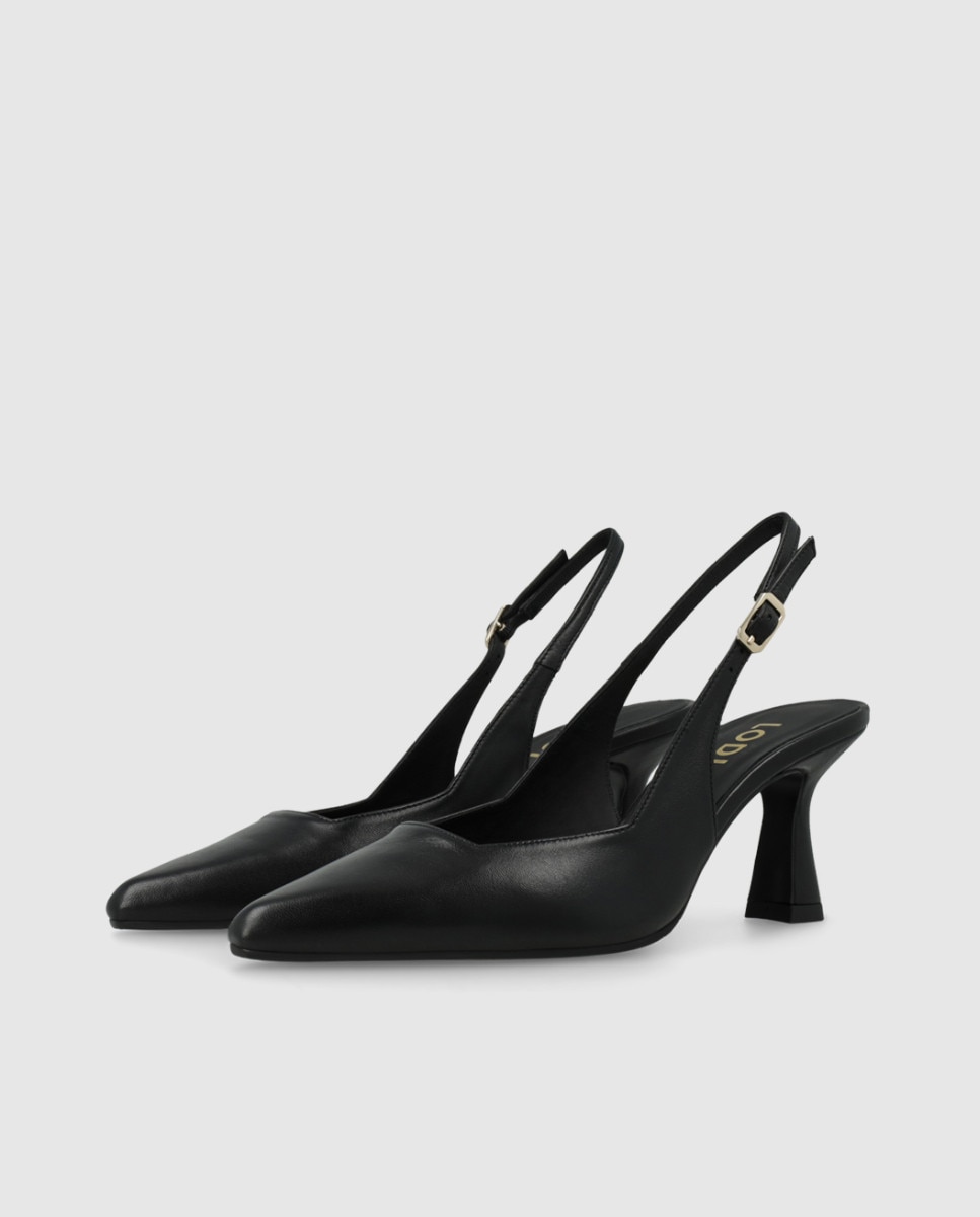 Zapatos de salón destalonados de mujer en piel - Lodi - Negro Negro-3