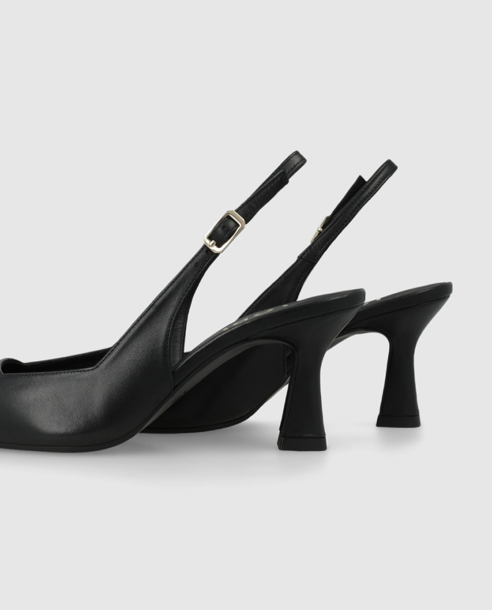 Zapatos de salón destalonados de mujer en piel - Lodi - Negro Negro-2