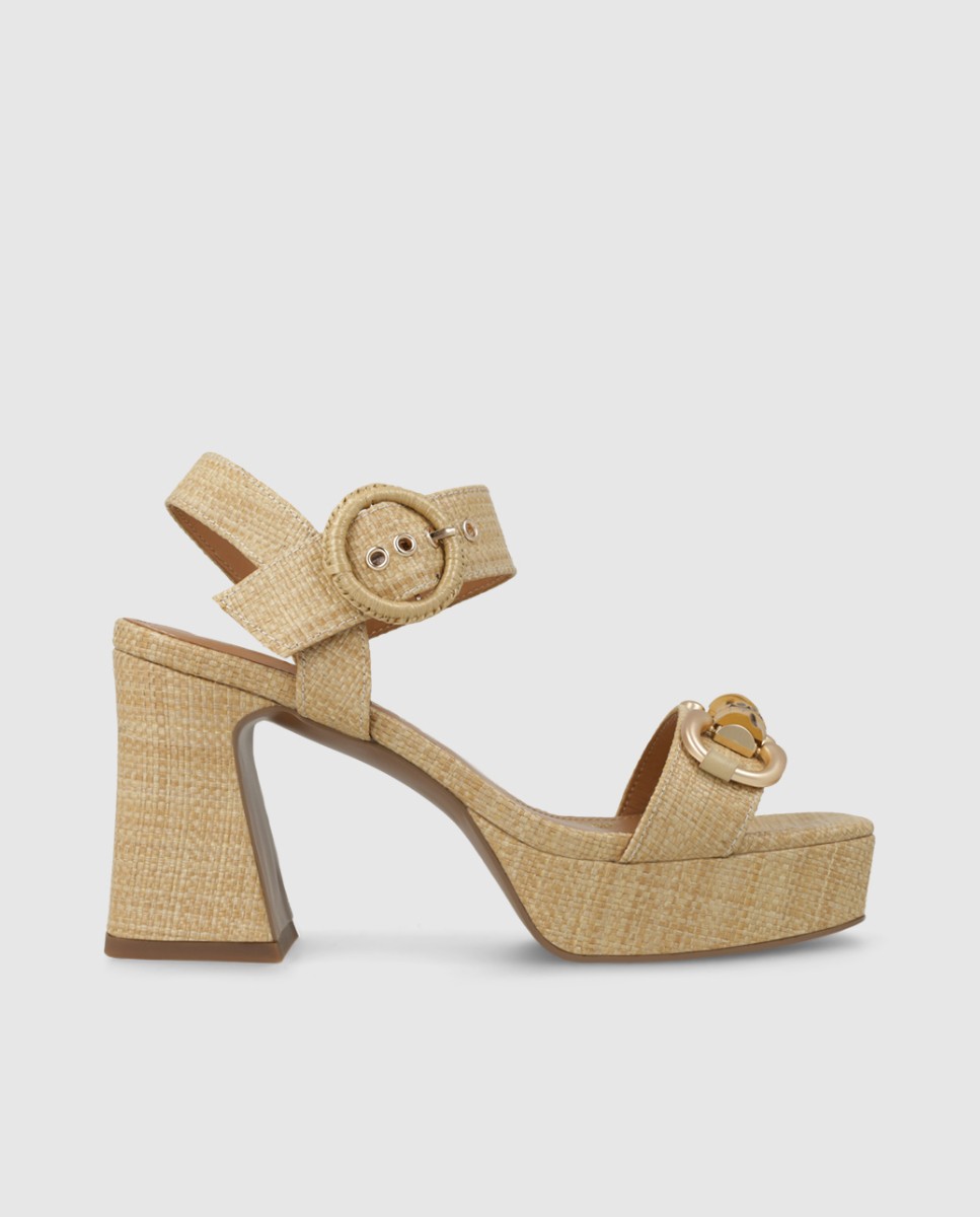 Lodi - Sandalias de mujer de plataforma con adorno.
