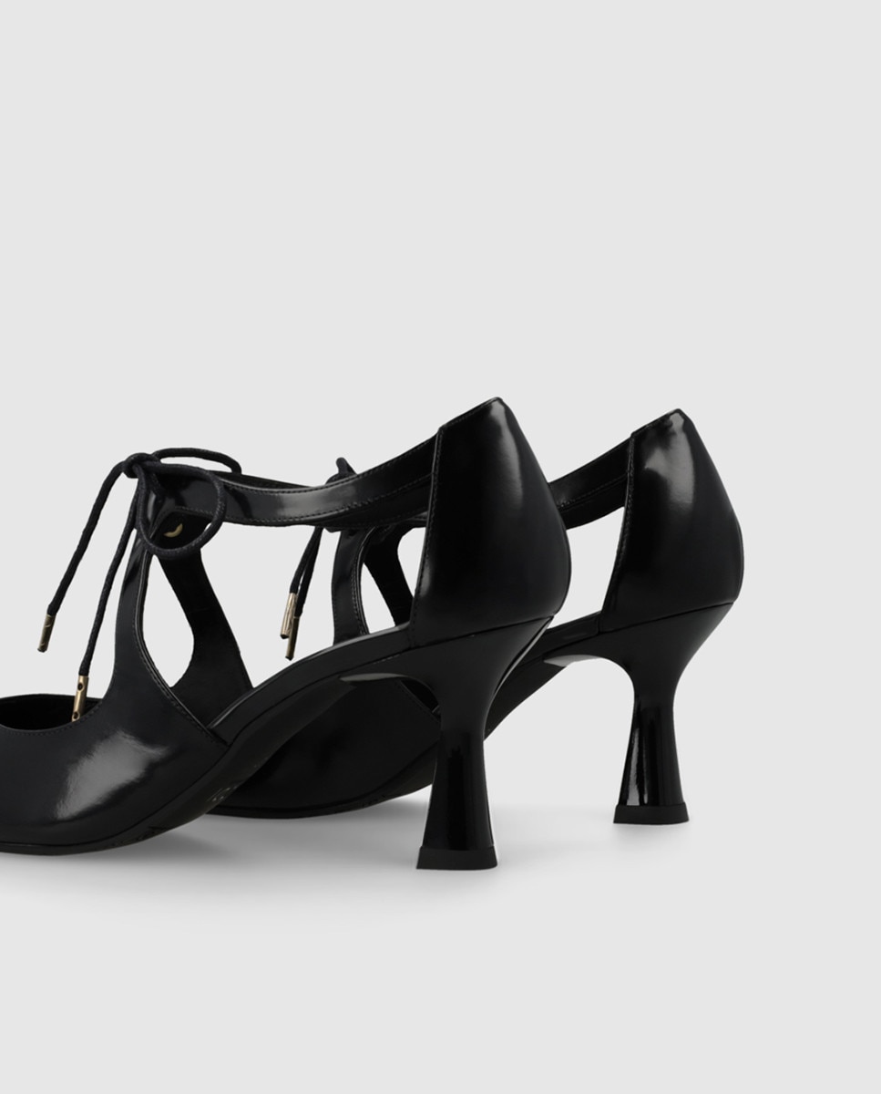Imagen 2 de Zapatos de salón de mujer en piel con cierre cordonera - Lodi - Negro Negro