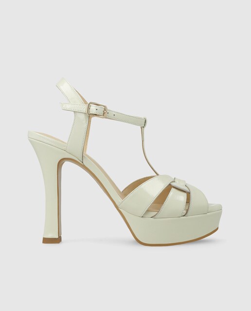 Imagen 0 de Sandalias de mujer con plataforma en piel