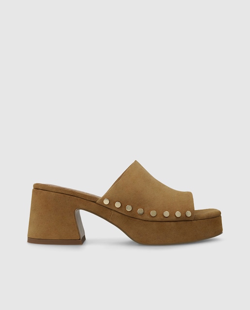 Imagen 0 de Sandalias de mujer en ante con plataforma