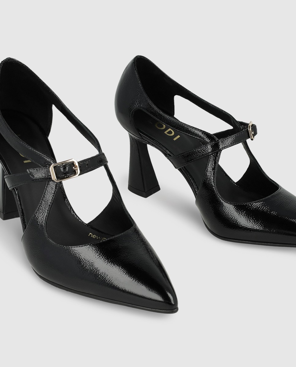 Imagen 4 de Zapatos de mujer en piel acharolada con tacón - Lodi - Negro Negro