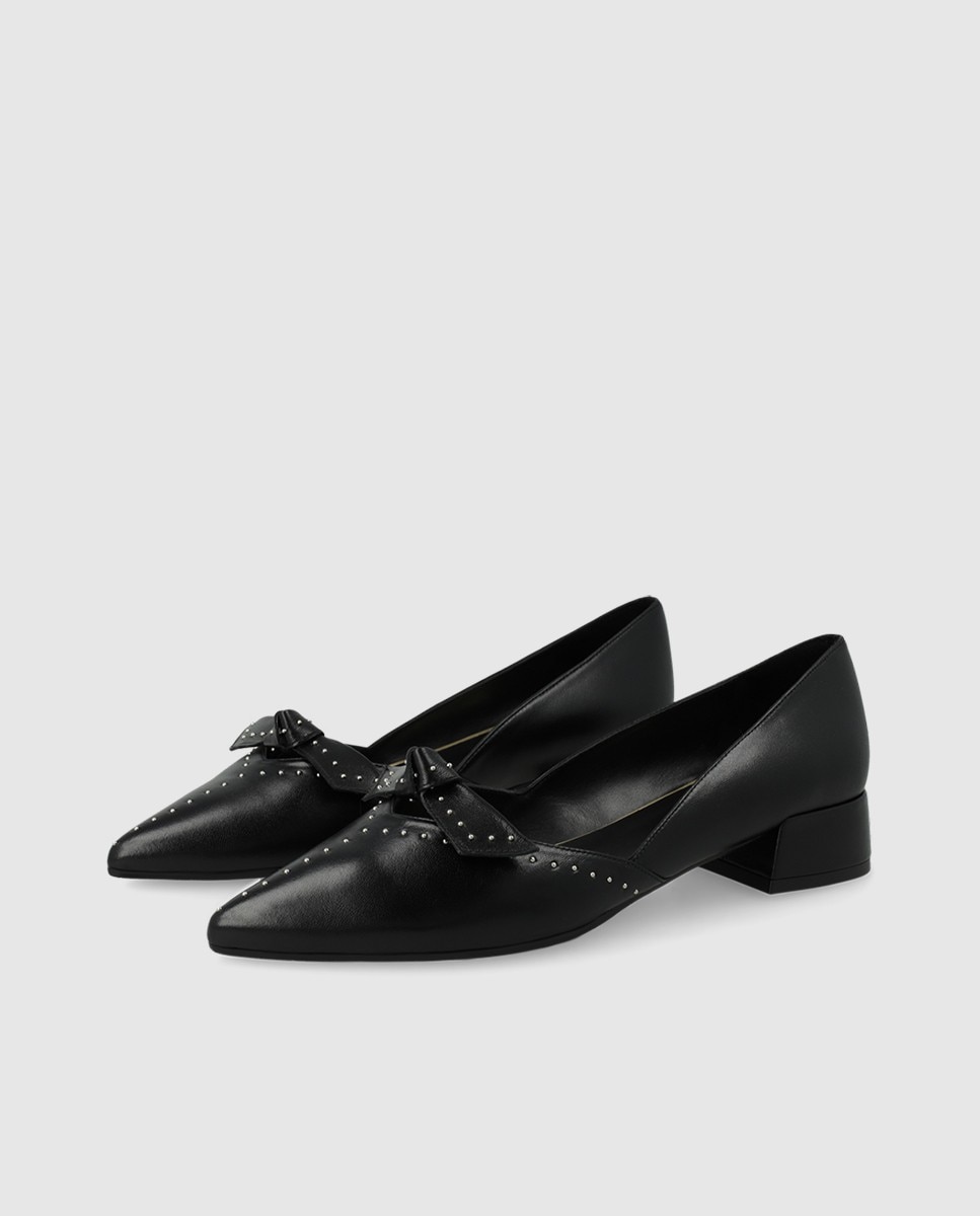 Bailarinas de mujer en piel y tachas - Lodi - Negro Negro-3