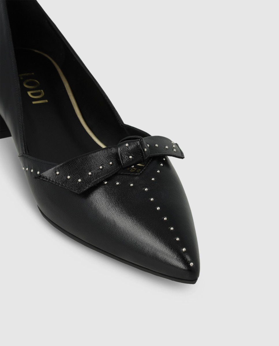 Bailarinas de mujer en piel y tachas - Lodi - Negro Negro-4