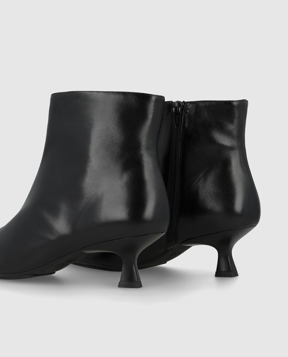 Botines de mujer en piel con tacón - Lodi - Negro Negro-2