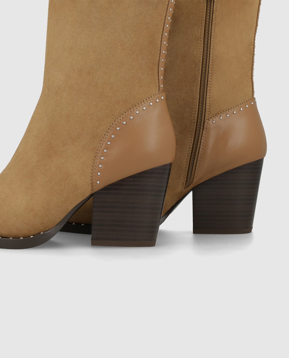 Botines de mujer con tacón tipo cowboy - Lodi - Beige Beige-2