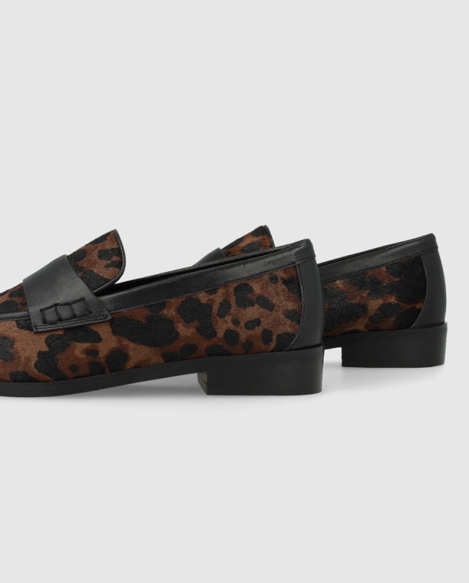 Mocasines de mujer en piel efecto animal print - Lodi - Marrón Marrón-2