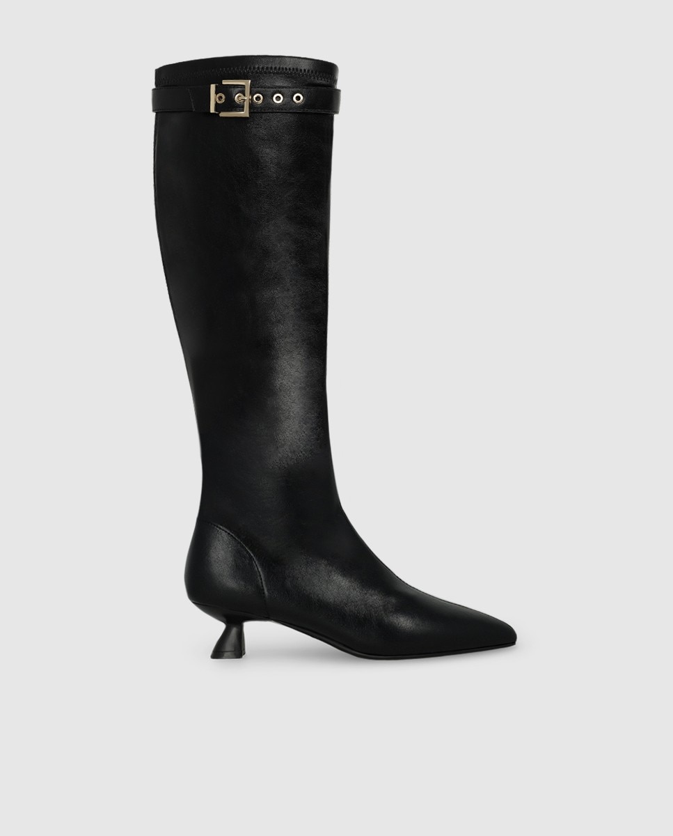 Botas de mujer altas con adorno - Lodi - Negro Negro-1