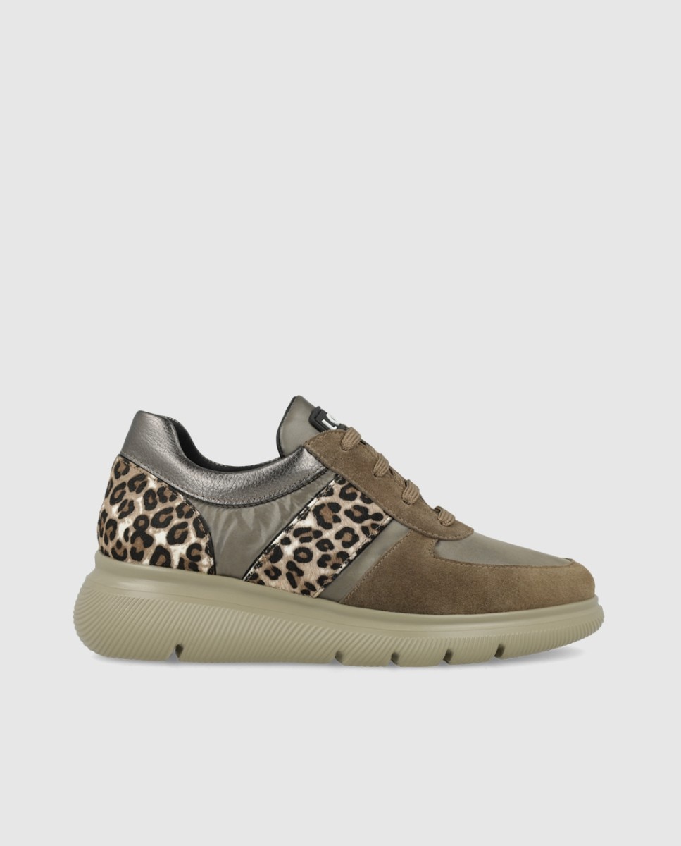 Zapatillas de mujer en pieles combinadas - Lodi - Marrón Marrón-1