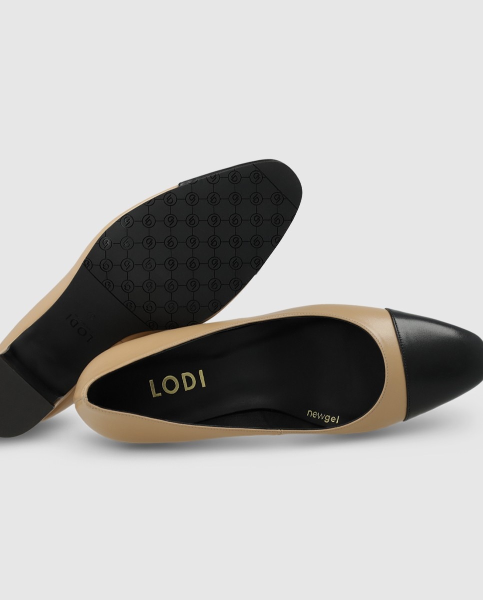 Zapatos de salón de mujer en piel con tacón - Lodi - Beige Beige-2