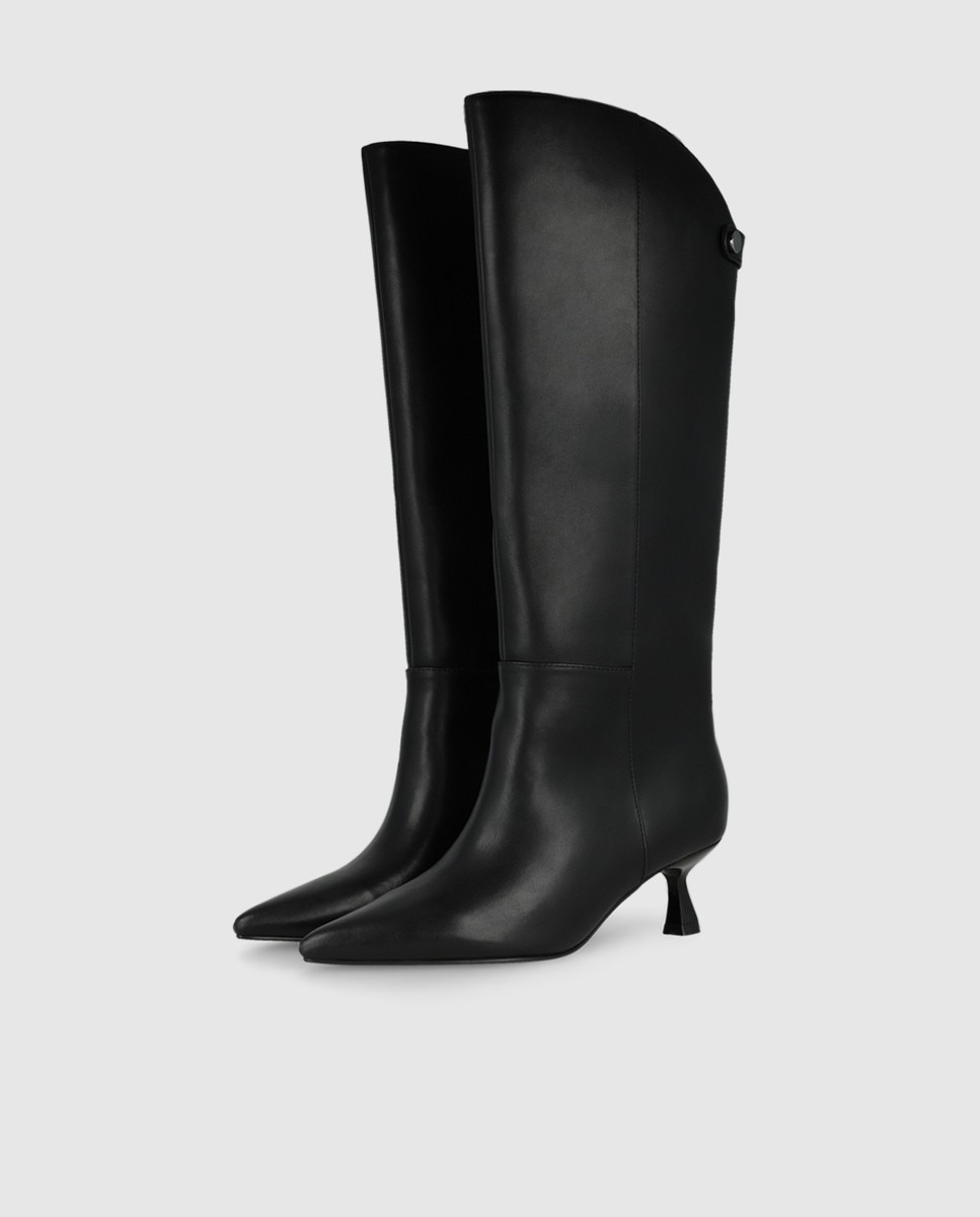 Botas de mujer altas con caña ancha - Lodi - Negro Negro-3