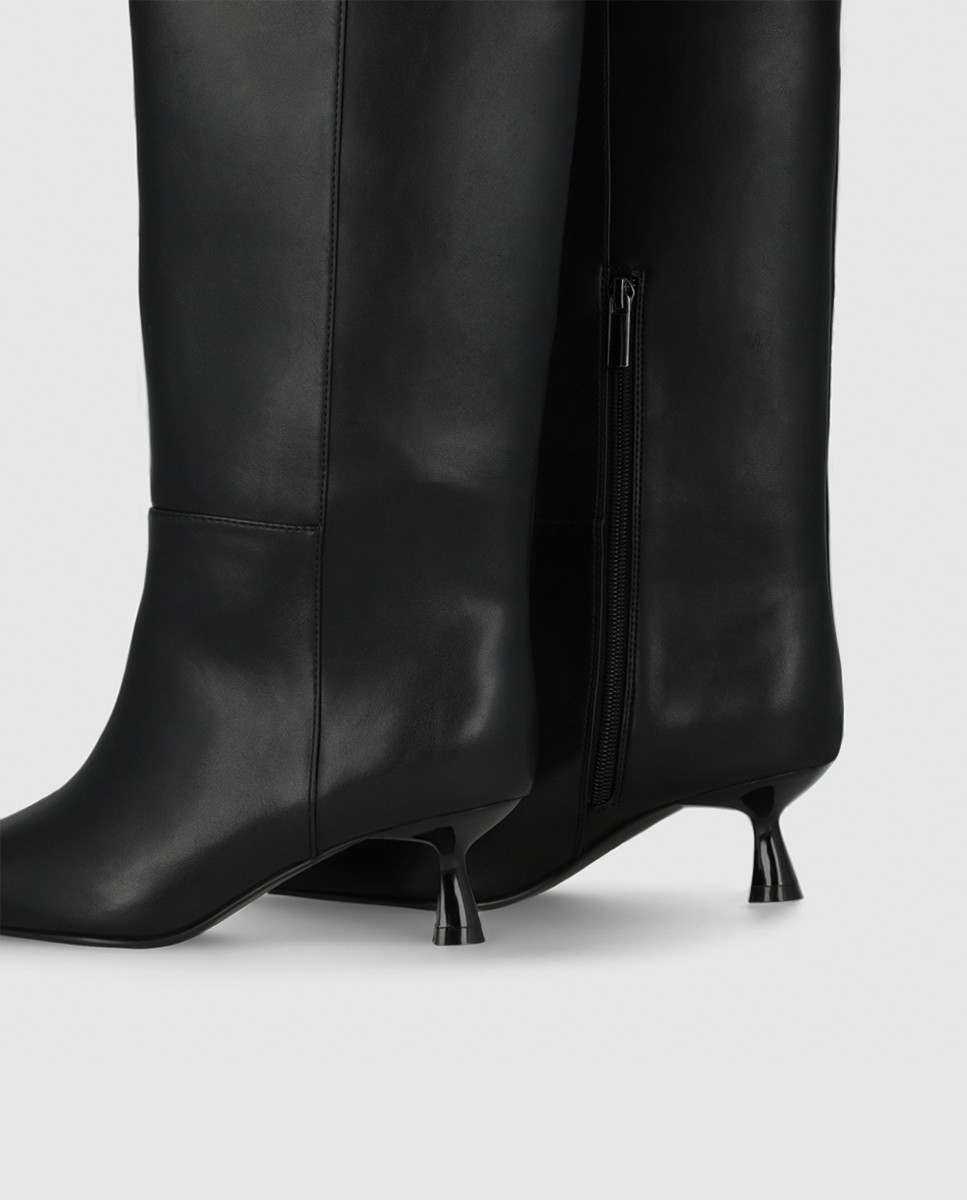Botas de mujer altas con caña ancha - Lodi - Negro Negro-2