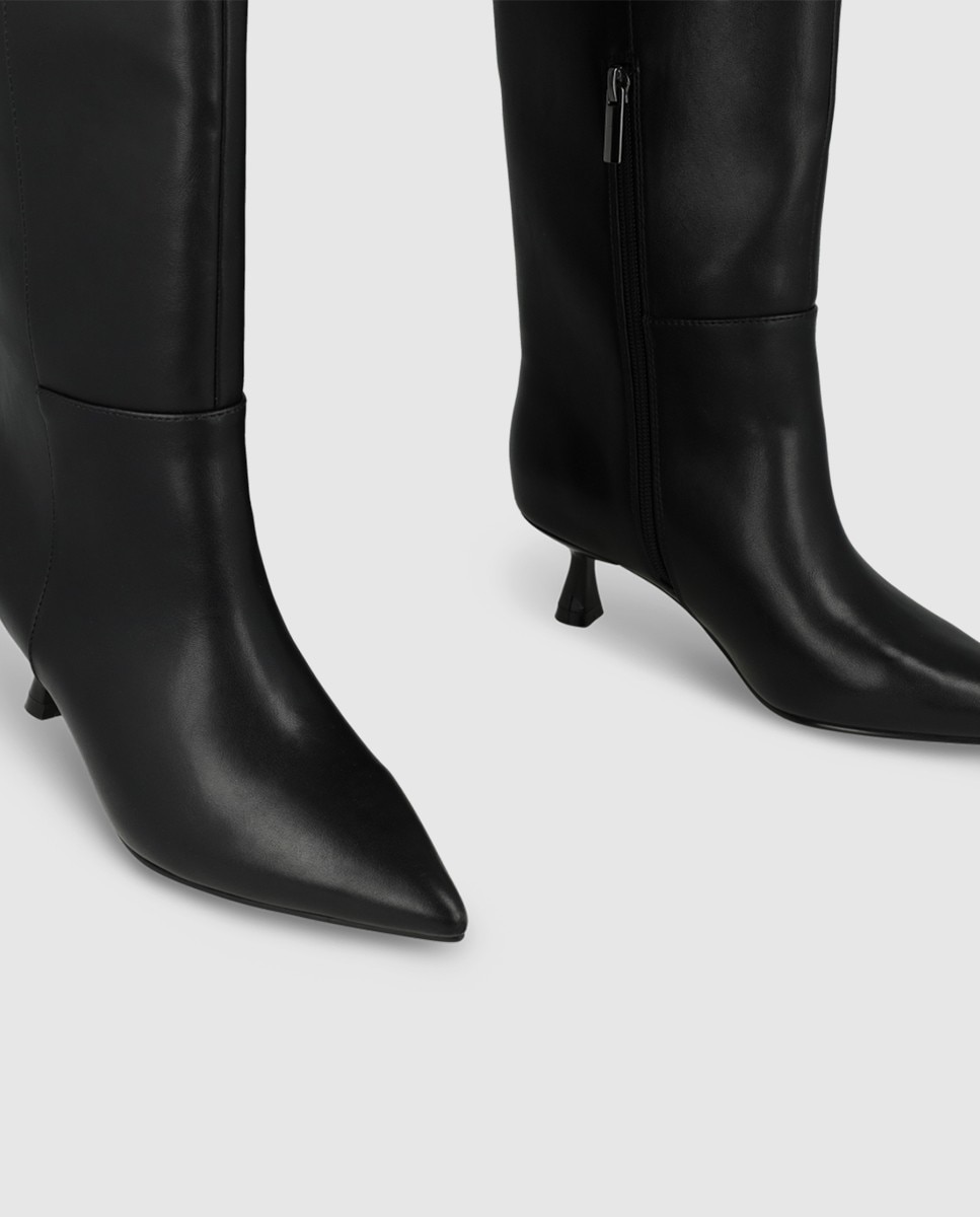 Botas de mujer altas con caña ancha - Lodi - Negro Negro-4