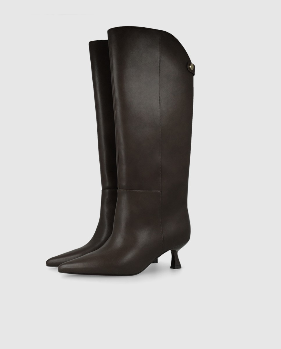 Botas de mujer altas con caña ancha - Lodi - Negro anticuario Negro anticuario-3