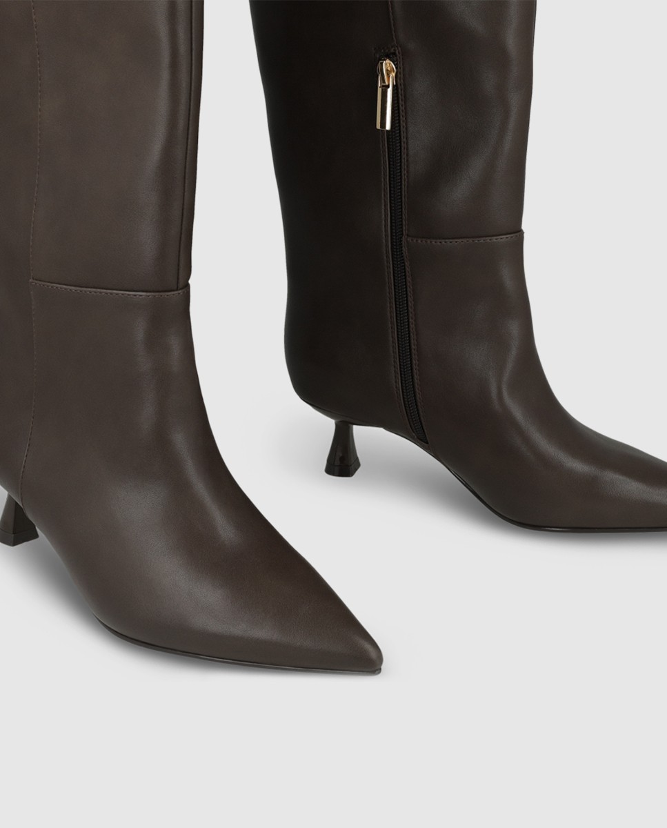 Botas de mujer altas con caña ancha - Lodi - Negro anticuario Negro anticuario-4