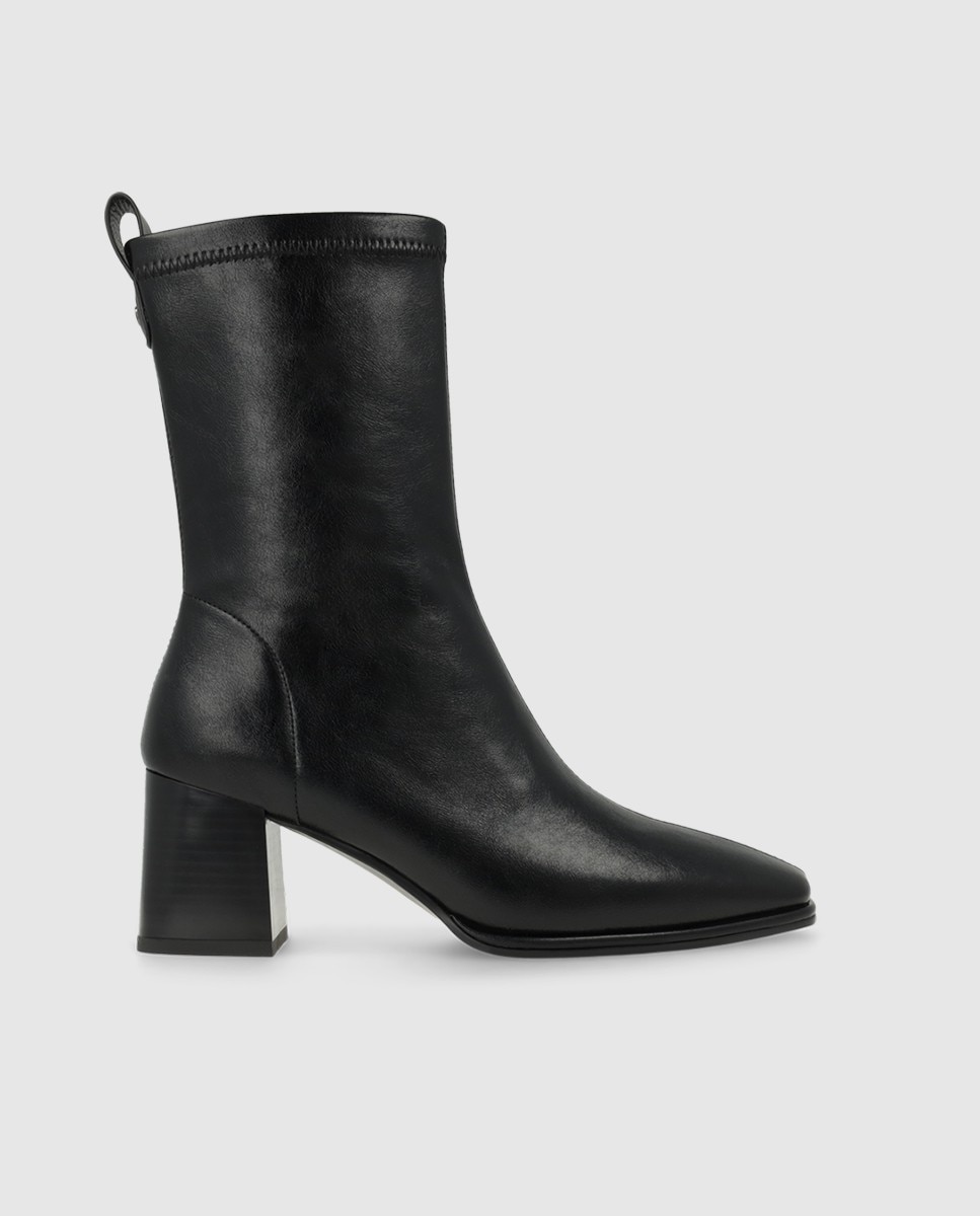 Lodi - Botines de mujer acabado efecto piel elástica con tacón.