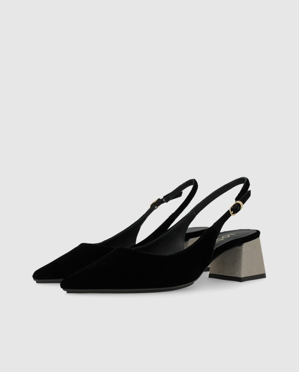 Imagen 3 de Zapatos de salón de mujer en terciopelo - Lodi - Negro Negro