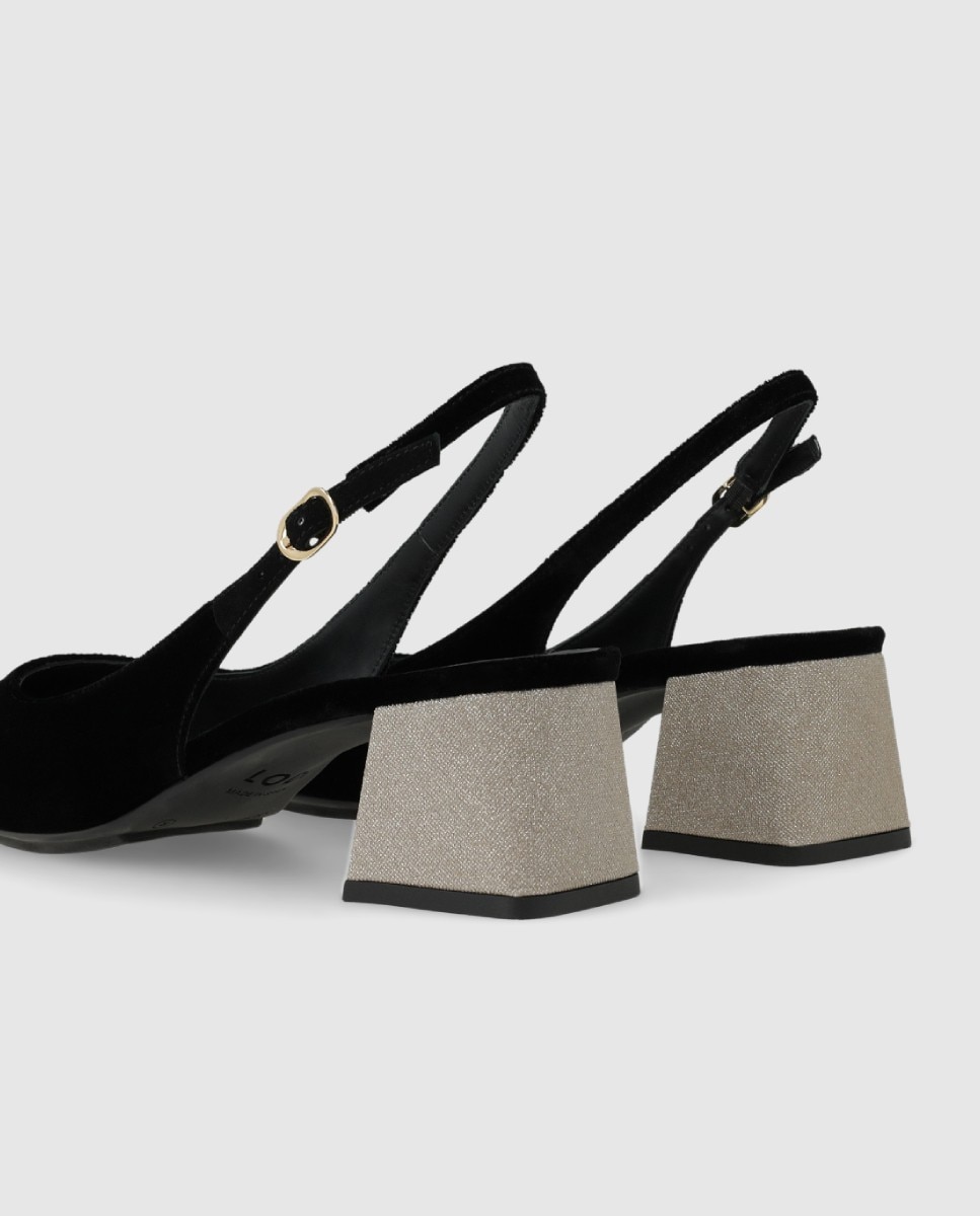 Imagen 2 de Zapatos de salón de mujer en terciopelo - Lodi - Negro Negro
