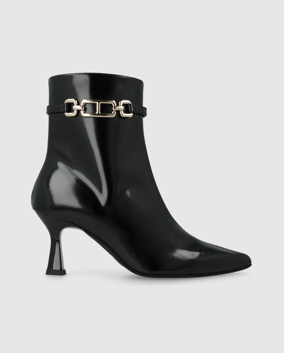 Botines de mujer en tejido efecto piel brillo - Lodi - Negro Negro-1