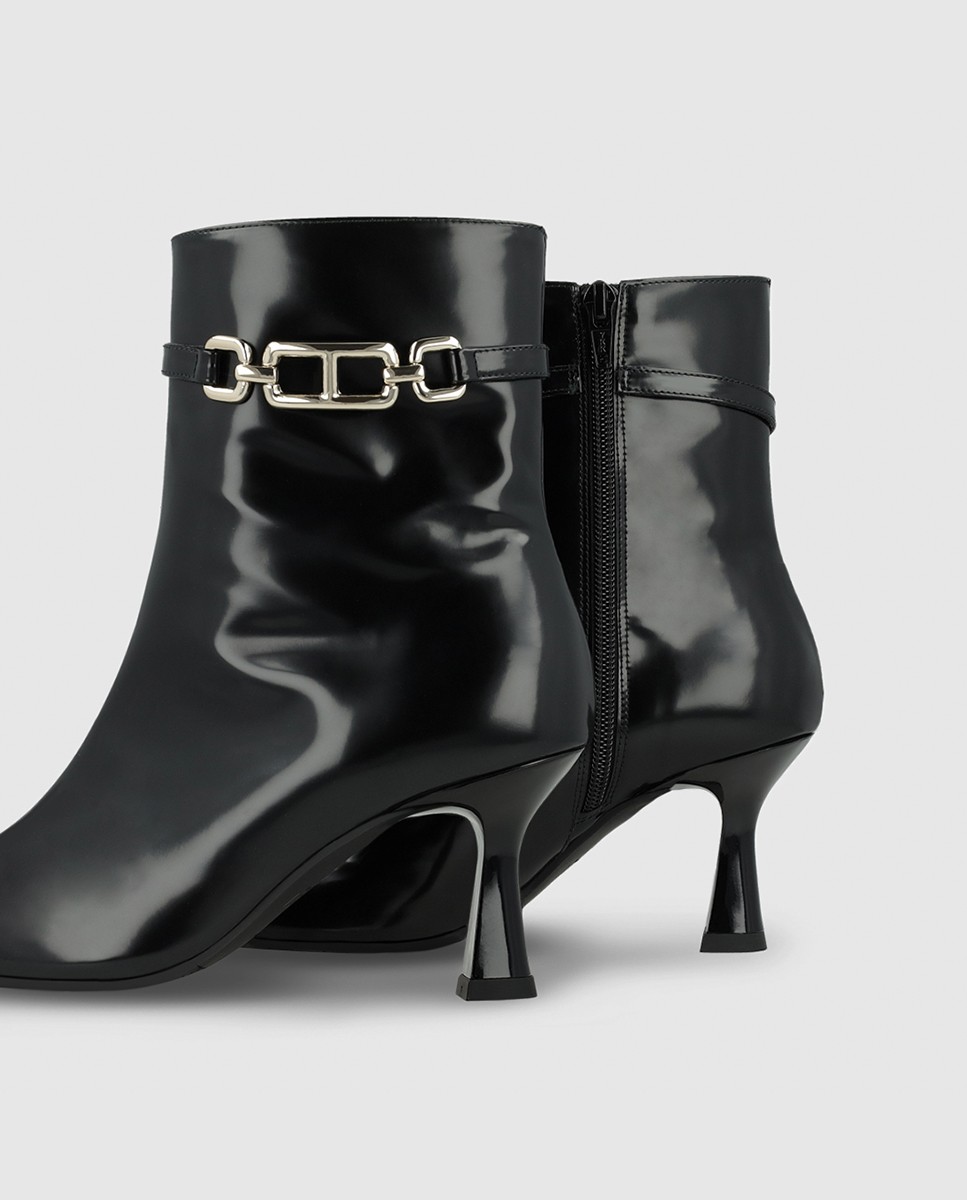 Botines de mujer en tejido efecto piel brillo - Lodi - Negro Negro-2
