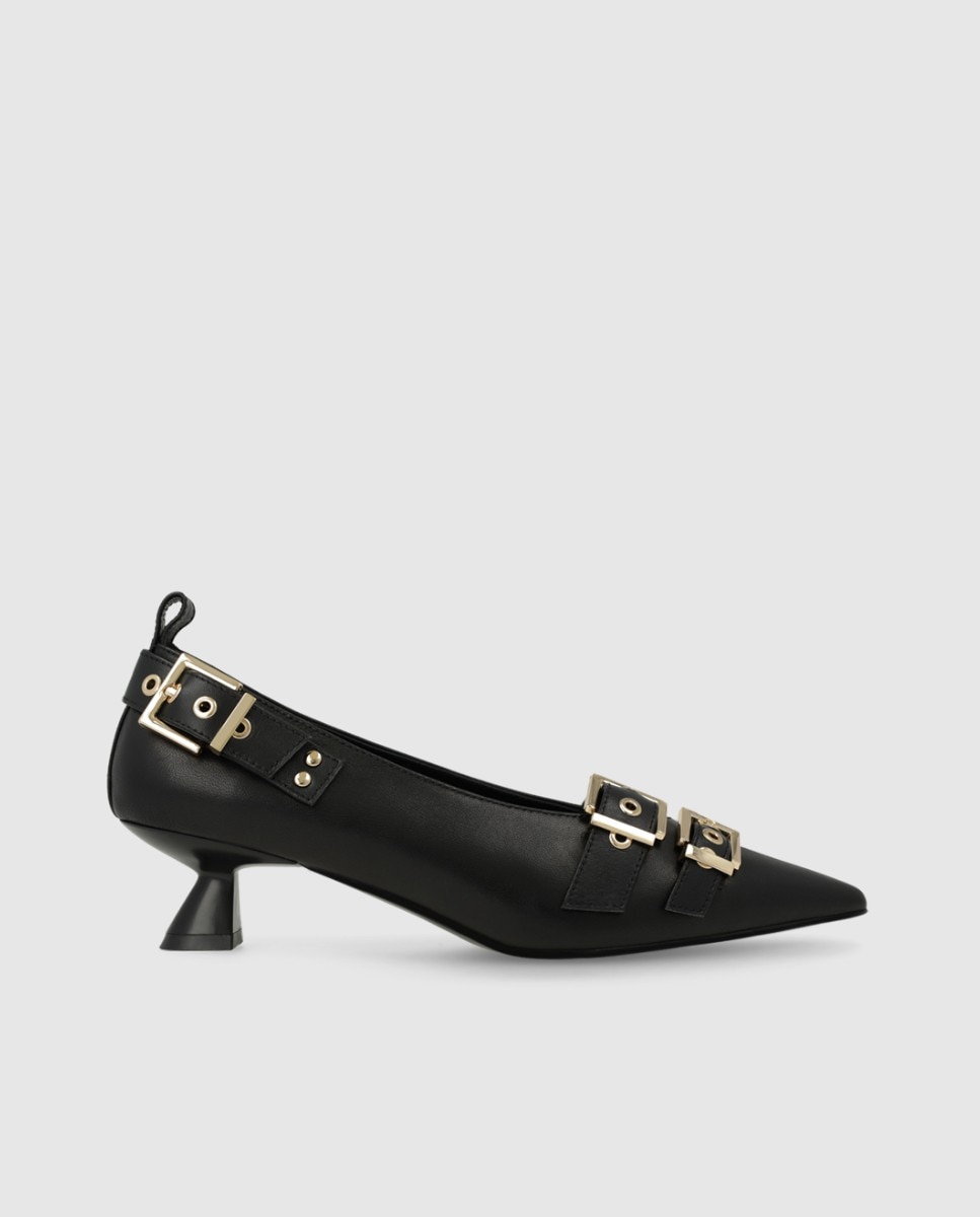 Imagen 1 de Zapatos de salón de mujer en piel con adornos - Lodi - Negro Negro