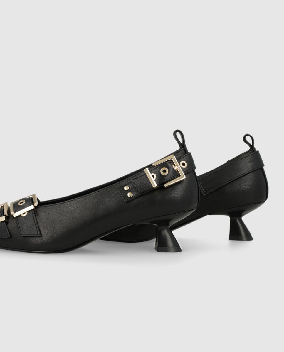 Imagen 2 de Zapatos de salón de mujer en piel con adornos - Lodi - Negro Negro