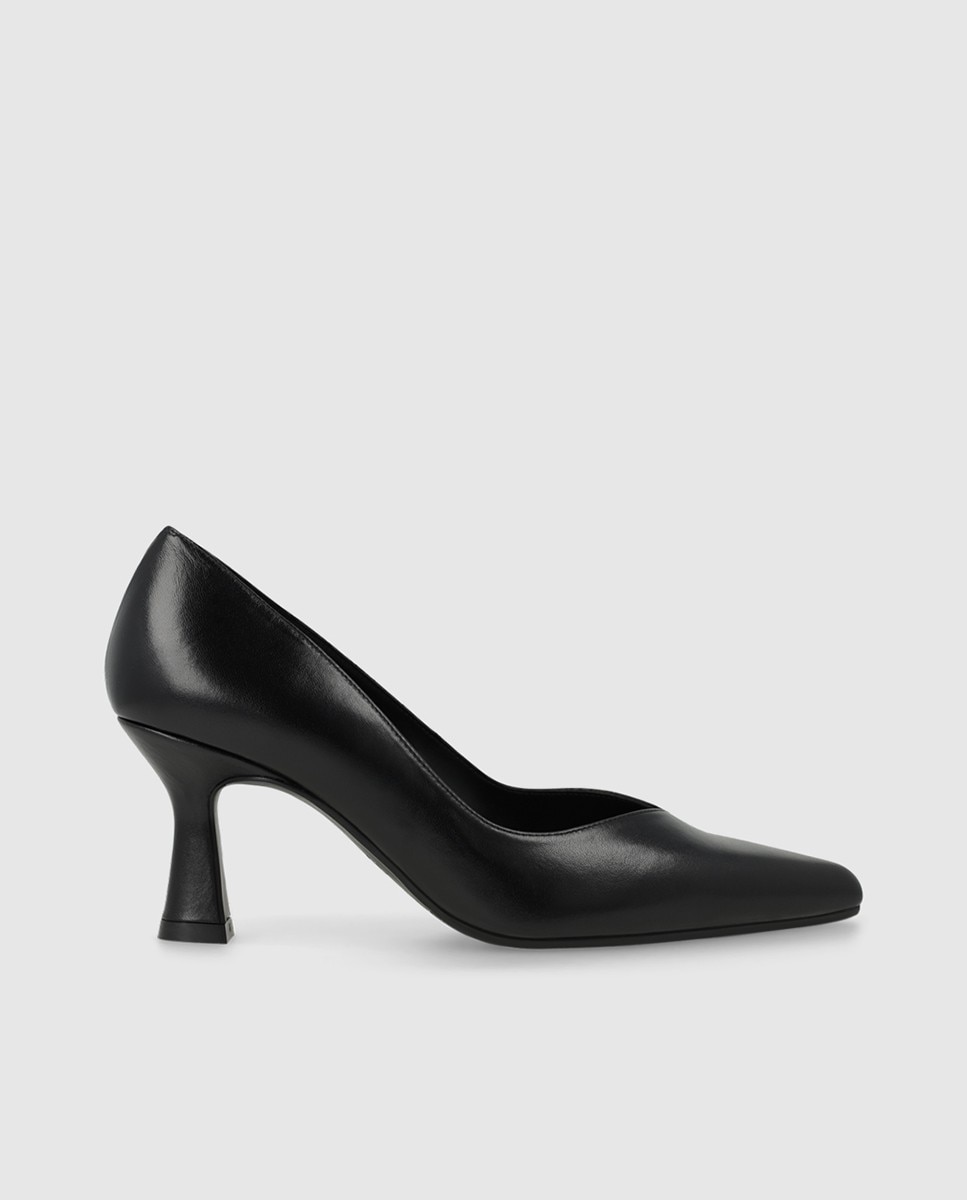 Zapatos de salón de mujer en piel con tacón - Lodi - Negro Negro-1
